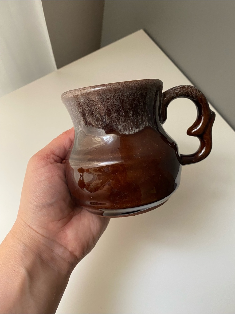 JARRITO TAZA DE BARRO GLAZED TERRACOTTA CLAY MUG MADE IN MEXICO